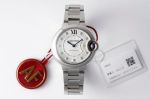 Cartier Ballon Bleu 33MM Stainless Steel Strap Women White Dial Cheap Replica Watches That Look Real USA